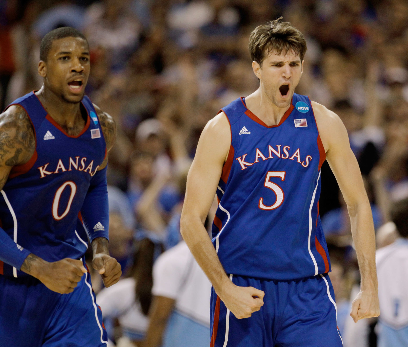 NCAA Kansas N Carolina Basketball